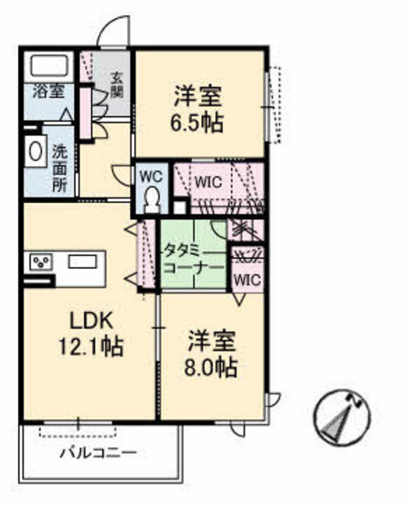 広島市佐伯区石内東のマンションの間取り