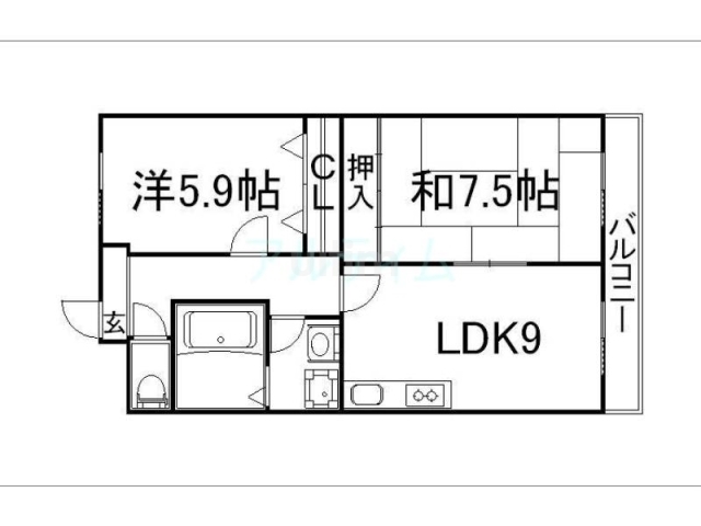 【Chez Nous 吉祥院の間取り】