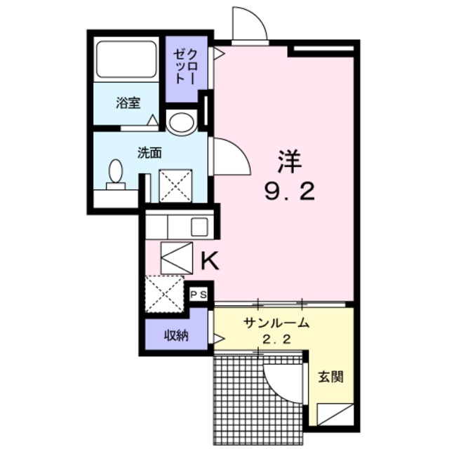 堺市西区浜寺船尾町西のアパートの間取り