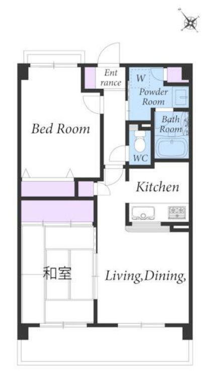 キングホームズ１番館B棟の間取り