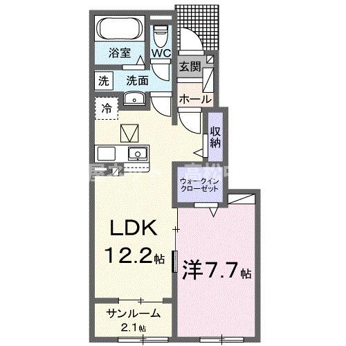 クラール鶴市フロイデＡの間取り