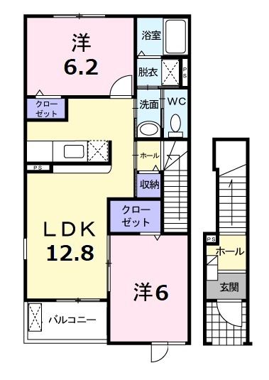 セレッソ　Ｂ棟の間取り