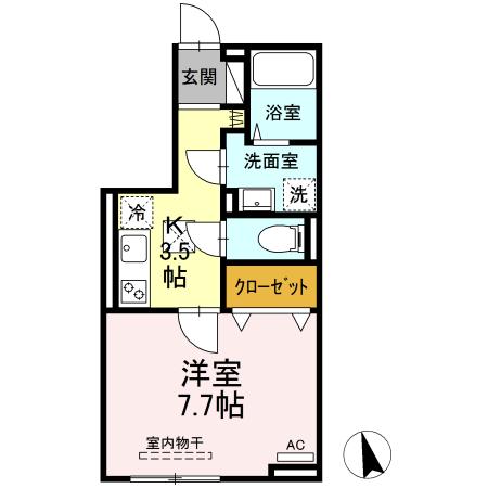 神奈川県藤沢市鵠沼橘１（アパート）の賃貸物件の間取り