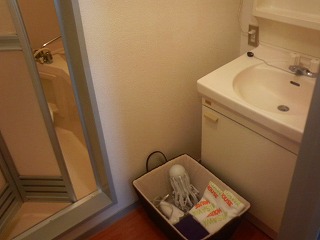洗面設備　前、マンスリーで家具付きで募集した時の写真です。