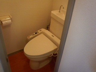 トイレ　前、マンスリーで家具付きで募集した時の写真です。
