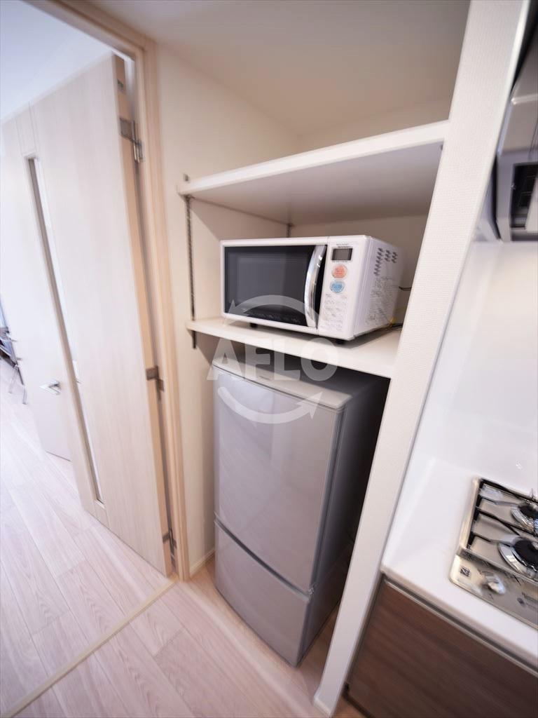 キッチン　パークアクシス本町　冷蔵庫置場