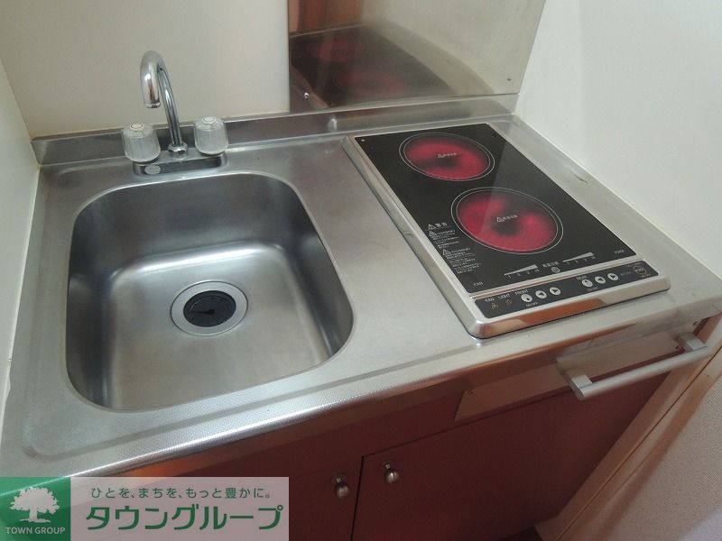 キッチン　電気コンロ２口.