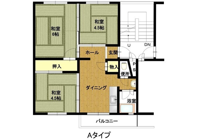 東垂水南 1号棟の間取り写真