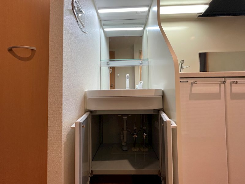 洗面設備　同物件別部屋の写真です