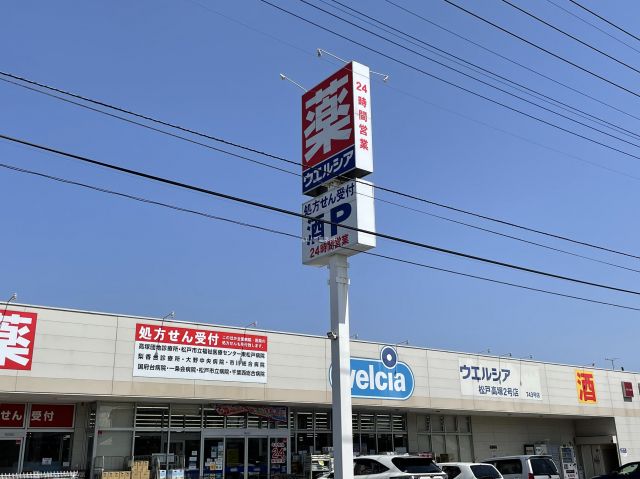 ドラックストア　ウエルシア松戸高塚２号店（ドラッグストア）まで702m
