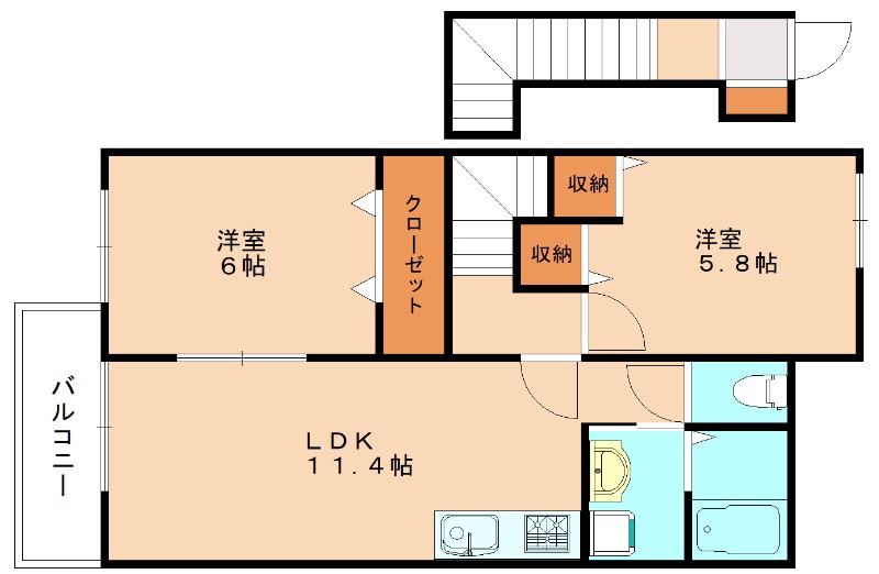 ベルアンジュの間取り写真