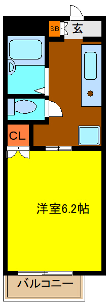 エンジェルハイツ瓢箪山の間取り写真