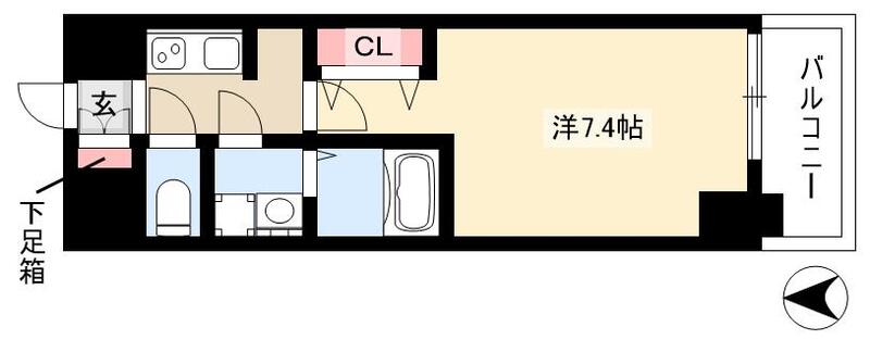S-RESIDENCE庄内通Northの間取り写真