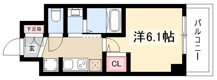 エステムコート名古屋新栄IIIグローリィの間取り写真