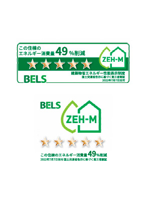 省エネ性能ラベル　ZEH対応マンション　月々の光熱費を抑えることができます