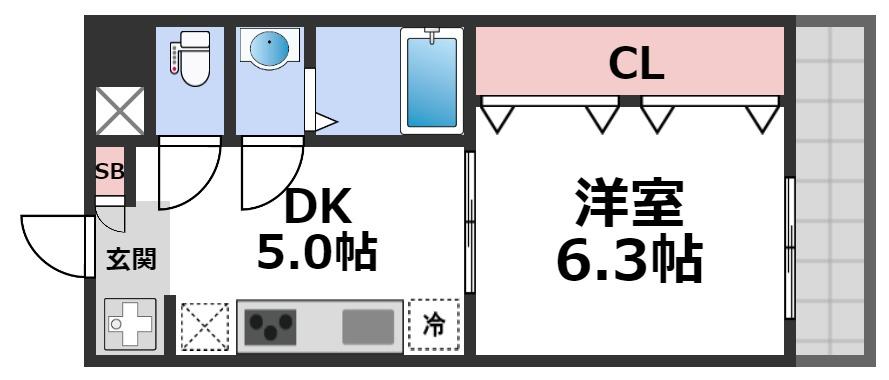 新深江池田マンションの間取り写真