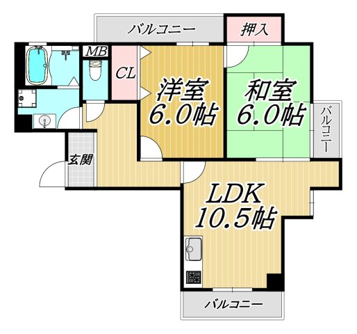 ルー・エーベル常光寺壱番館の間取り写真