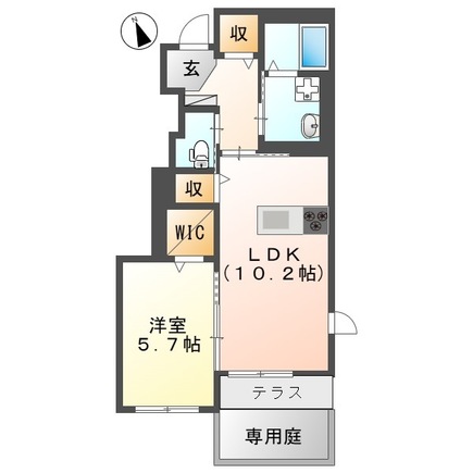 ＪＲ京浜東北線 蕨駅 バス乗車時間：16分 最寄りバス停で下車 徒歩4分 2階建 築8年の間取り写真