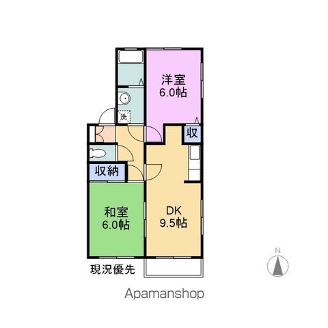 ＪＲ山陽本線 福山駅 徒歩30分 2階建 築29年の間取り写真