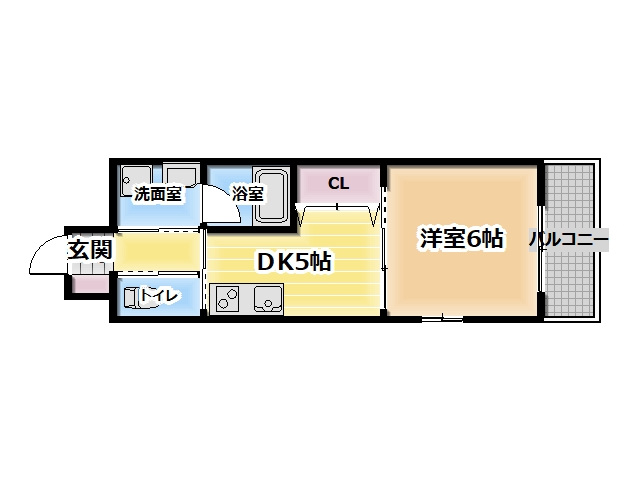 京阪本線 大和田駅 徒歩13分 6階建 築14年の間取り写真