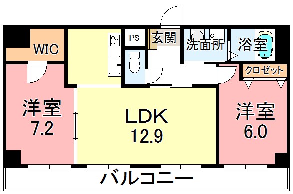 ＪＲ東海道本線 野洲駅 徒歩2分 7階建 築15年の間取り写真