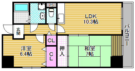ＪＲ山陽本線 新長田駅 徒歩5分 11階建 築29年の間取り写真
