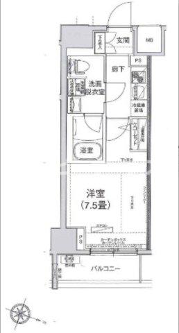 ＪＲ京浜東北線 東十条駅 徒歩7分 8階建 築11年の間取り写真