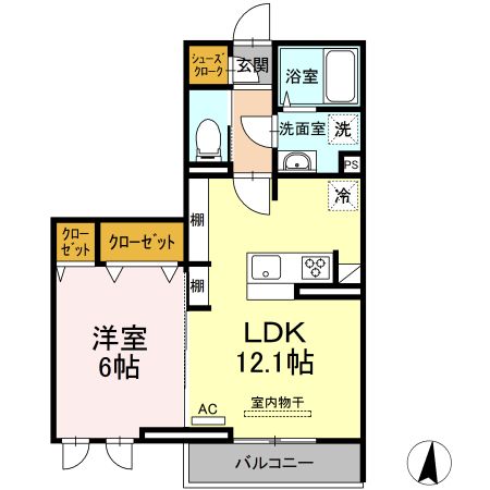 エクセレント東朝日町19の間取り写真