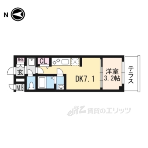 プレサンスTHEKYOTO吉祥院の間取り写真