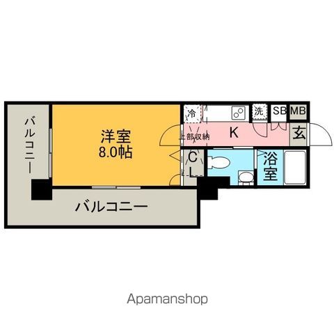 地下鉄箱崎線 千代県庁口駅 徒歩15分 20階建 築19年の間取り写真