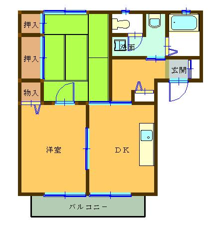 グランメールまきの間取り