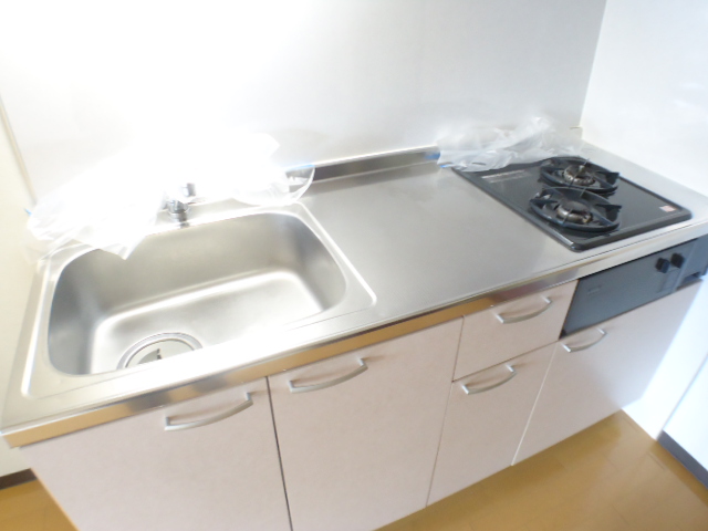 キッチン　自炊派の方にオススメの２口ガスキッチン