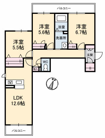 シャーメゾン宮下町の間取り