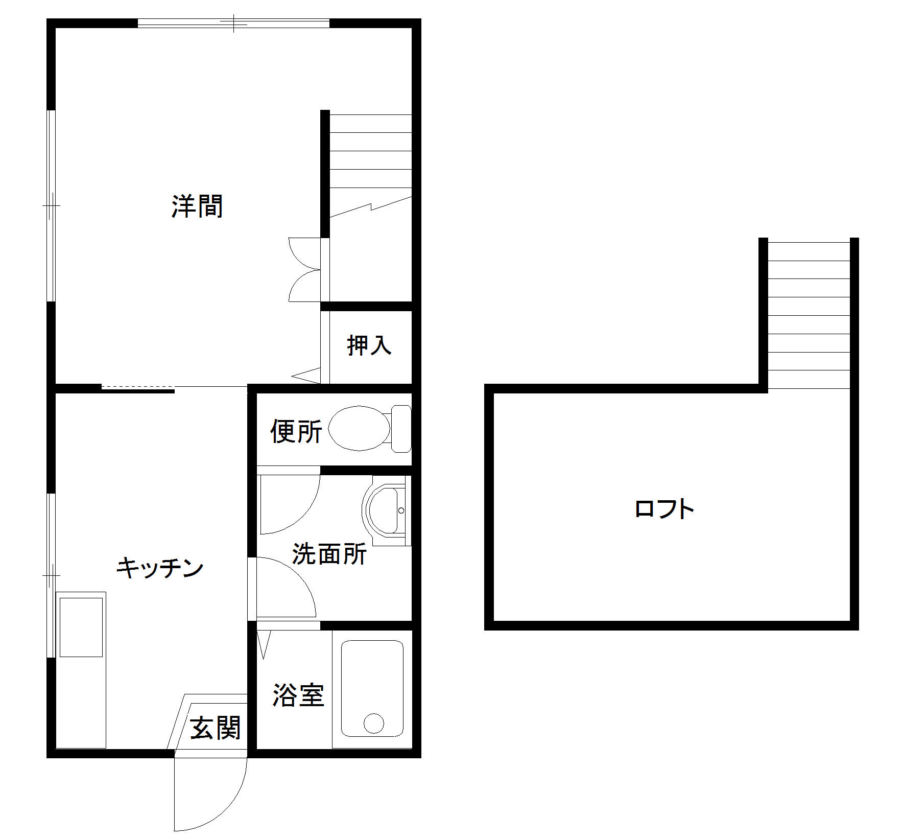 【コーポタカモリの間取り】