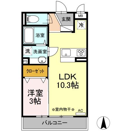 コモンリード華孝 山王の間取り