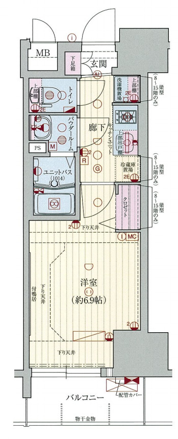 プレサンス阿波座駅前の間取り