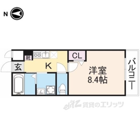 福知山市土師新町のアパートの間取り