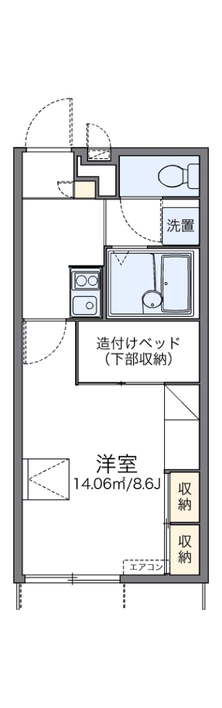 愛知県名古屋市天白区向が丘４（アパート）の賃貸物件の間取り