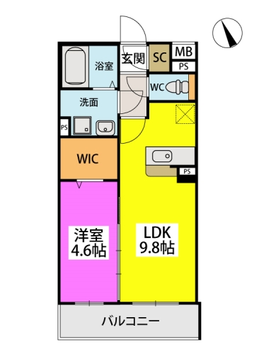 （仮称）赤間駅前計画　B棟の間取り