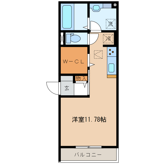 岐阜市白山町のアパートの間取り