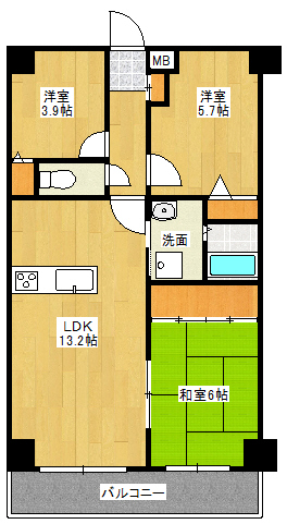 ラウムズ三田の間取り