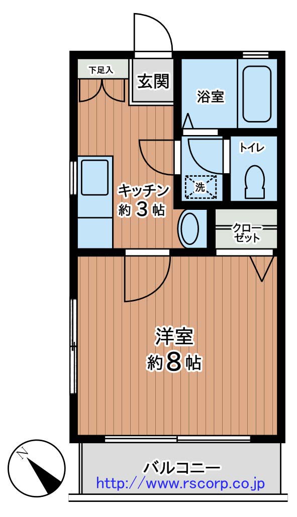 戸田市川岸のアパートの間取り