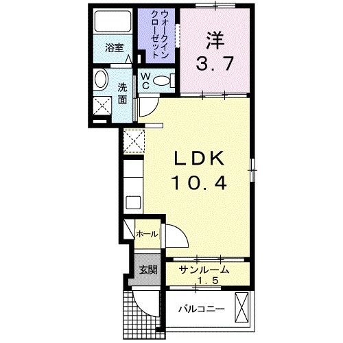 北名古屋市徳重のアパートの間取り