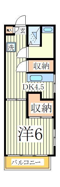 柏市中央町のマンションの間取り