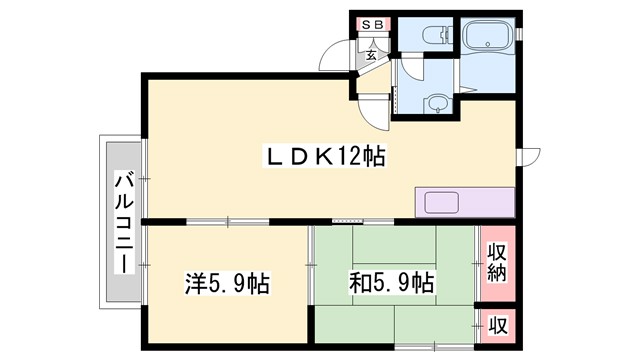 ディアス北新在家の間取り