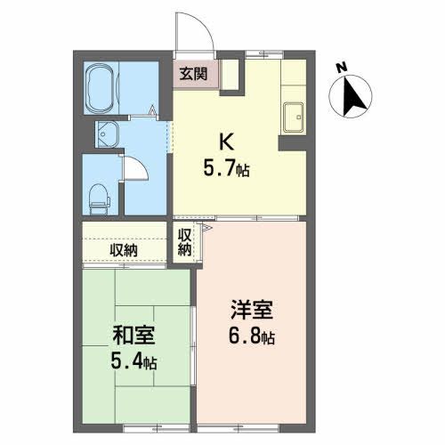 北上市町分２地割築24年の間取り