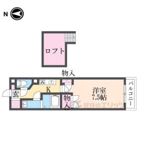 橿原市小綱町のマンションの間取り