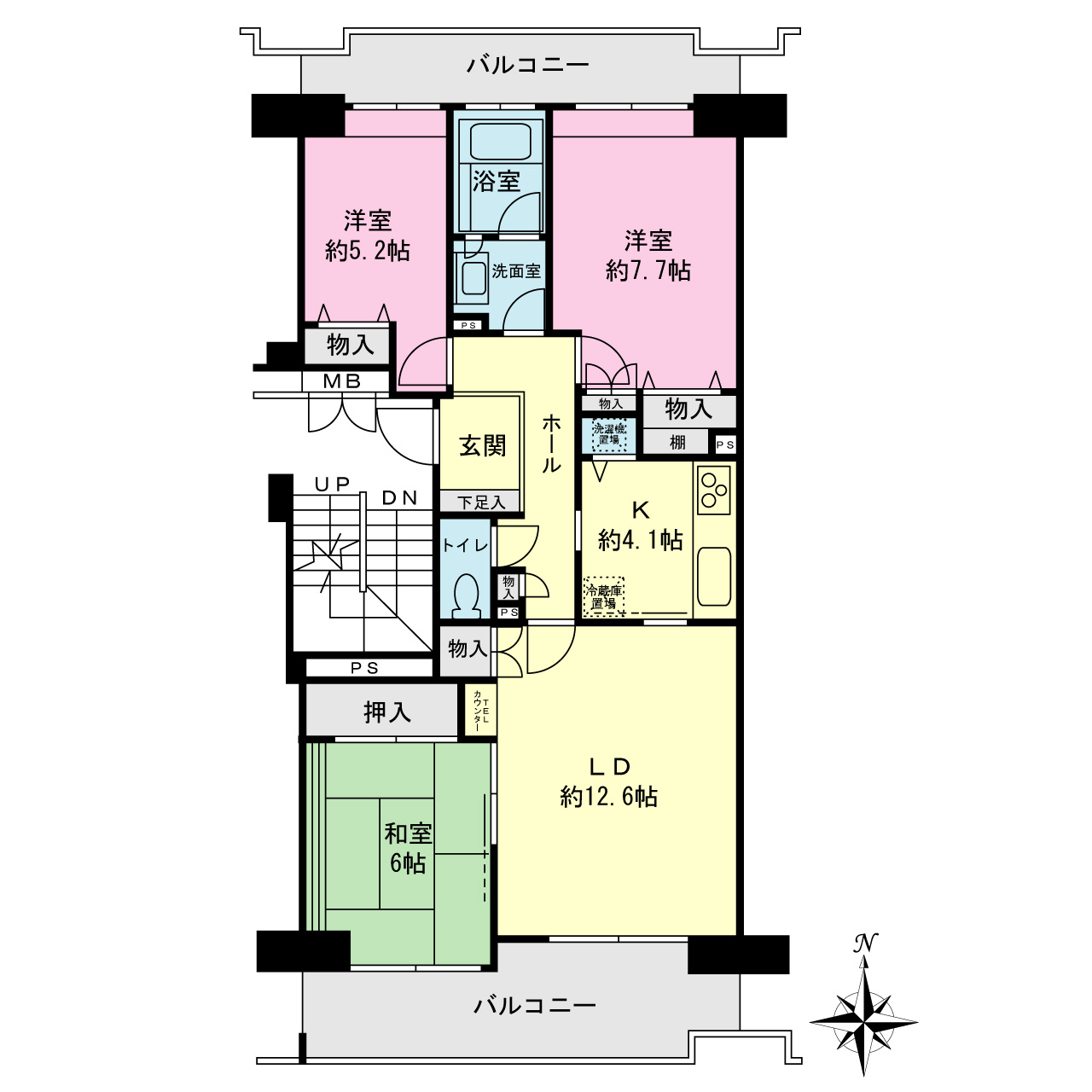 シティ能見台いこいの街D棟の間取り