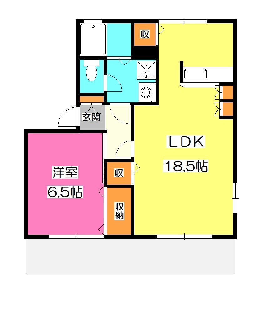 所沢市大字荒幡のアパートの間取り