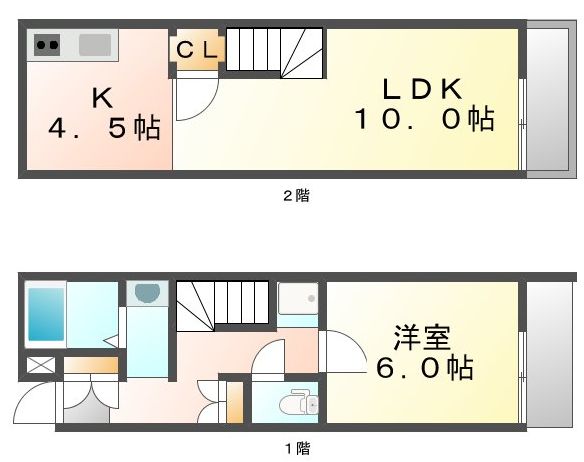 高松市国分寺町新居のアパートの間取り